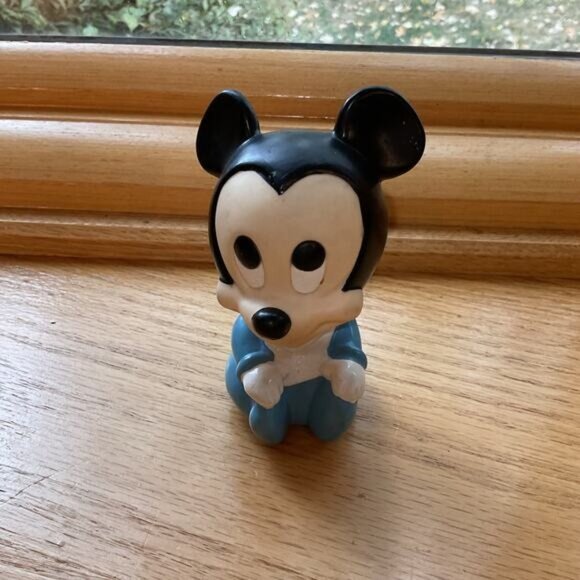 1984 Walt Disney Baby Mickey Squeaker Baby Toy - Picture 1 of 5